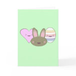 KAWAII EASTER TRIO BUNNY CHOCOLATE EGG HEART HAPPY cards