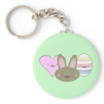 KAWAII EASTER TRIO BUNNY CHOCOLATE EGG HEART HAPPY keychains