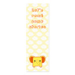 Kawaii elephant bookmark business cards