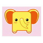 Kawaii elephant postcards