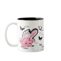 Kawaii emo Pink Bunnies mug