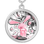 Kawaii emo Pink Bunny Necklace