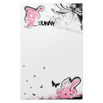 Kawaii emo Pink Bunny Stationery