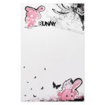 Kawaii emo Pink Bunny Stationery