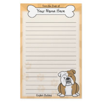 Kawaii English Bulldog Stationery by MenagerieMayhem Kawaii English Bulldog Stationery