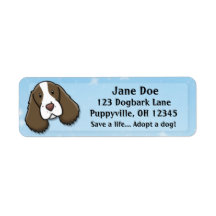 Kawaii English Springer Spaniel Return Address Labels