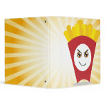 kawaii evil french fries 3 ring binder