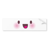 Kawaii face bumper sticker