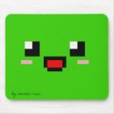 Kawaii Face (color green) mousepads by kawaii Kawaii Face (color green) mousepads