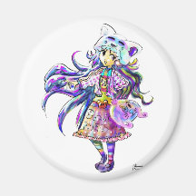 Kawaii Fashion Cute Anime Girl - Manga Cool Style Fridge Magnet