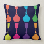 Kawaii Fingernail Polish Throw Pillow