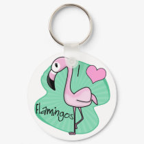 Kawaii Flamingo Keychain
