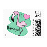 Kawaii Flamingo Postage Stamps