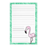 Kawaii Flamingo Stationery