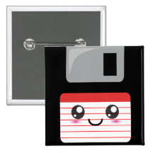 Kawaii Floppy Disk Button