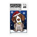 Kawaii German Shorthair Christmas Postage Stamps