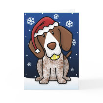 Kawaii German Shorthair Pointer Christmas Card
