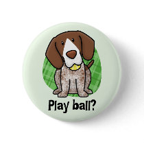 Kawaii German Shorthaired Pointer Button