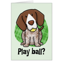 Kawaii German Shorthaired Pointer Card