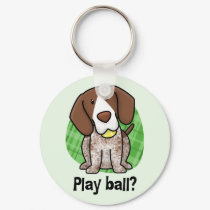 Kawaii German Shorthaired Pointer Keychain