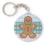 Kawaii Gingerbread Man & Snowflakes keychains