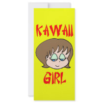 kawaii girl brown rack cards by rexfmay kawaii girl brown rack cards