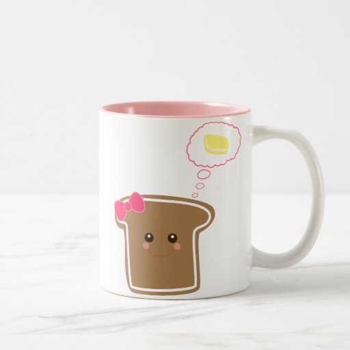 Kawaii Girly Toast n' Butter Coffee Mug