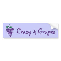 Kawaii Grapes bumper stickers