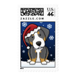 Kawaii Greater Swiss Mountain Dog Christmas Stamps