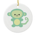 kawaii green monkey