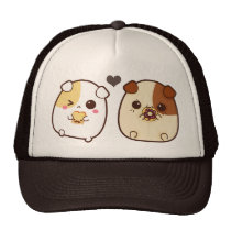 Kawaii guinea pigs hats