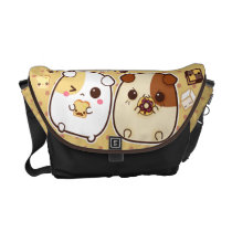 Kawaii guinea pigs messenger bags