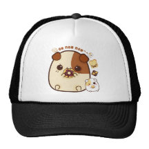 Kawaii guinea pigs with cute bread and biscuits trucker hat