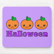 Kawaii Halloween Pumpkins Mousepad by megakawaii Kawaii Halloween Pumpkins Mousepad