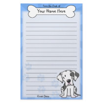 Kawaii Harlequin Great Dane Stationery by MenagerieMayhem Kawaii Harlequin Great Dane Stationery