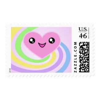 Kawaii Heart Rainbow Custom Postage stamp