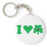 Kawaii Heart Shamrock Love Lucky Irish keychains