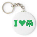 Kawaii Heart Shamrock Love Lucky Irish keychains