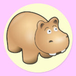 Kawaii Hippo Sticker stickers
