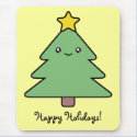 Kawaii Holiday Tree Mousepad