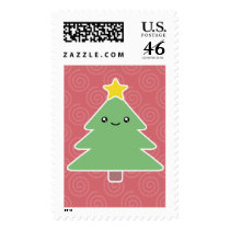 Kawaii Holiday Tree Postage postage by mariannegilliand Kawaii Holiday Tree Postage postage