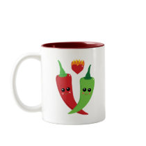 Kawaii Hot Pepper Coffee Mugs