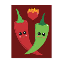 Kawaii Hot Pepper Postcards