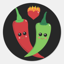 Kawaii Hot Pepper Stickers