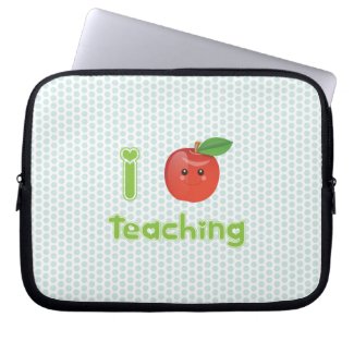 Kawaii I heart teaching - Laptop Sleeve electronicsbag