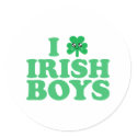 KAWAII I LOVE IRISH BOYS SHAMROCK HEART LUCK IRISH stickers