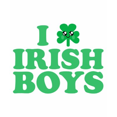 KAWAII I LOVE IRISH BOYS SHAMROCK HEART LUCK IRISH T-SHIRTS by kawaiifiveo