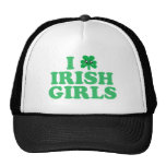 KAWAII I LOVE IRISH GIRLS SHAMROCK LUCK hats