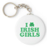 KAWAII I LOVE IRISH GIRLS SHAMROCK LUCK keychains