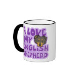 Kawaii I Love My English Shepherd mugs